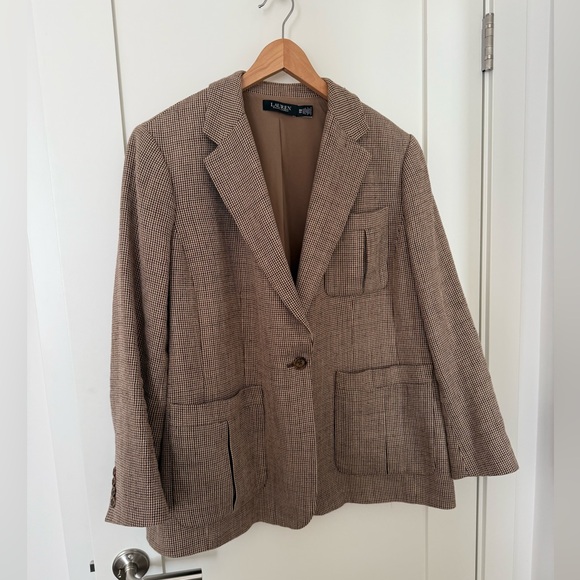 Ralph Lauren Jackets & Blazers - Ralph Lauren Tan Checkered Blazer